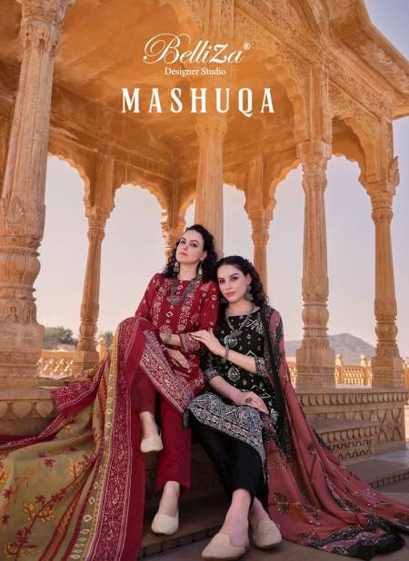 Mashuqa By Belliza 878-001 To 008 Printed Cotton Dress Material Wholesale Shop In Surat
 Catalog